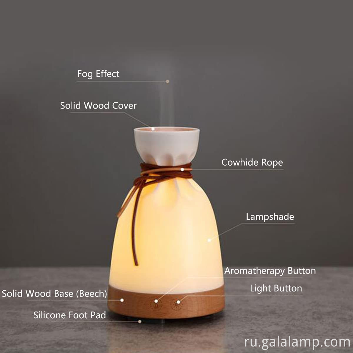 Fabric-Wrap Humidifier Night Light
